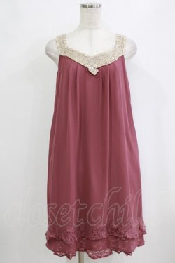 画像1: axes femme / シフォンワンピース M パープル H-26-02-04-034-AX-OP-NS-ZH