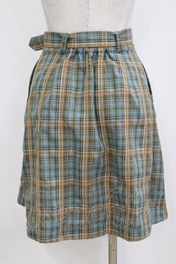 画像3: Fi.n.t / ベルト付きレトロチェックミニスカート Free BLUE×GR H-26-02-04-036-CA-SK-NS-ZH
