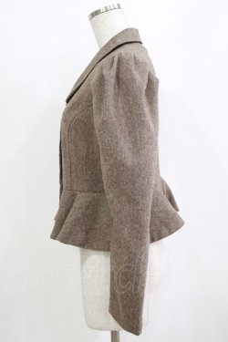 画像2: an another angelus / ペプラムツイードジャケット Free BROWN H-26-02-04-038-CA-JA-NS-ZH
