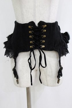 画像1: Hoshibako Works / リリィ・リドル ベストコルセット S ブラック H-26-02-04-044-LO-JA-NS-ZH