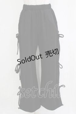 画像4: pium / ストーンロゴリボンテープパンツセット Free ピンク×ブラック H-26-02-04-047-0-OP-NS-ZH