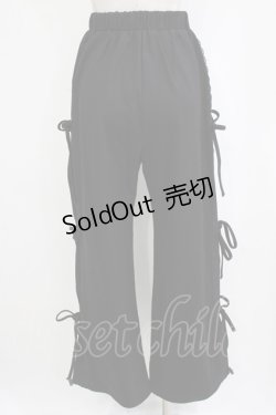 画像5: pium / ストーンロゴリボンテープパンツセット Free ピンク×ブラック H-26-02-04-047-0-OP-NS-ZH