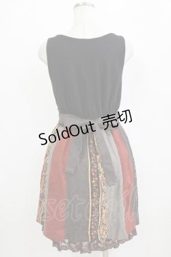 画像3: axes femme / 切替ジャンパースカート M ブラック H-26-02-04-048-AX-OP-NS-ZH