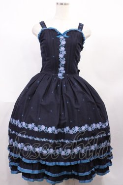 画像1: Innocent World / エリザベートローズジャンパースカート M/108cm丈 ネイビー H-26-02-04-1001-IW-OP-NS-ZH