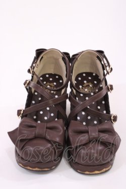 画像1: Angelic Pretty / Girlyコルク底シューズ M ブラウン H-26-02-04-1040-AP-SH-NS-ZH