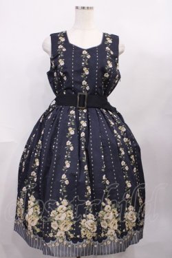 画像1: axes femme / 花柄パネルワンピース M ネイビー H-26-02-04-1006-AX-OP-NS-ZH