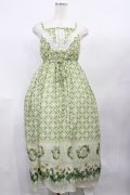 axes femme / たんぽぽ柄ロングキャミワンピース M 生成り H-26-02-04-1007-AX-TO-NS-ZH