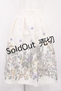 axes femme / 花プリントジャガードスカート M オフ H-26-02-04-1012-AX-SK-NS-ZH