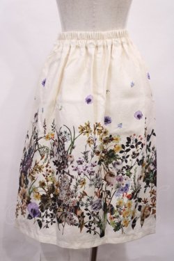 画像2: axes femme / 花プリントジャガードスカート M オフ H-26-02-04-1012-AX-SK-NS-ZH