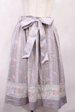 画像1: axes femme / チューリップ柄ミドルスカート M ラベンダー H-26-02-04-1013-AX-SK-NS-ZH