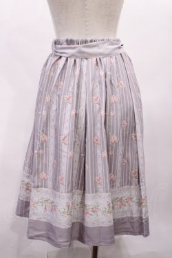 画像2: axes femme / チューリップ柄ミドルスカート M ラベンダー H-26-02-04-1013-AX-SK-NS-ZH