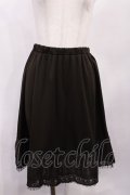axes femme / 裾レースペチコート M ブラウン H-26-02-04-1014-AX-SK-NS-ZH