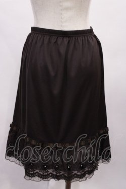 画像2: axes femme / レース重ねペチスカート M ブラウン H-26-02-04-1018-AX-SK-NS-ZH