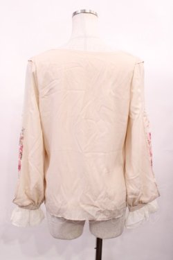 画像2: axes femme / 袖プリントブラウス M ピンク H-26-02-04-1023-AX-BL-NS-ZH