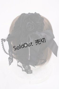 画像2: ALICE and the PIRATES / キャンベルローズカチューシャ  ブラック H-26-02-04-1028-PA-AC-NS-ZH