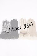 axes femme / 手袋セット  ブラック千鳥/ベージュ千鳥 H-26-02-04-1033-AX-ZA-NS-ZH