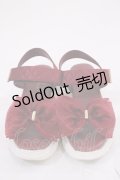 m petit by misako / リボンサンダル LL/24.5~25.0cm レッド H-26-02-04-1038-LO-SH-NS-ZH