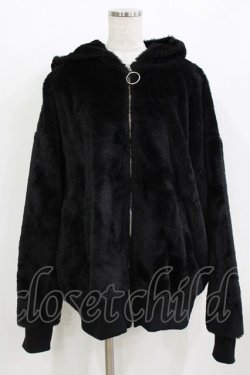 画像1: Jamie エーエヌケー / うさみみファーブルゾン M ブラック H-26-02-04-052-LO-JA-NS-ZH