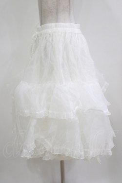 画像2: metamorphose / 【プラスサイズ】オーガンジーミディアムフリルパニエ プラスサイズ オフ H-26-02-04-054-ME-SK-NS-ZH