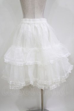 画像3: metamorphose / 【プラスサイズ】オーガンジーミディアムフリルパニエ プラスサイズ オフ H-26-02-04-054-ME-SK-NS-ZH