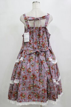 画像3: metamorphose / 【プラスサイズ】Strawberry Basket フロントボタンリボンジャンパースカート プラスサイズ ラベンダー系(Lavender) H-26-02-04-006-ME-OP-NS-ZH
