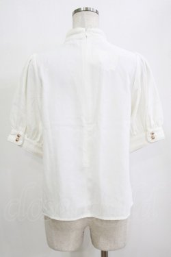 画像3: Amavel / Oriental Arabesqueマオカラー五分袖ブラウス Free オフ H-26-02-04-056-CA-BL-NS-ZH