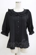 幽三巷（海外ロリータブランド） / レーストリムブラウス M ブラック H-26-02-04-057-PU-BL-NS-ZH