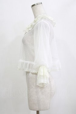 画像2: V.castle（海外ロリータブランド） / ドットチュールカーディガン M オフ H-26-02-04-058-PU-TO-NS-ZH