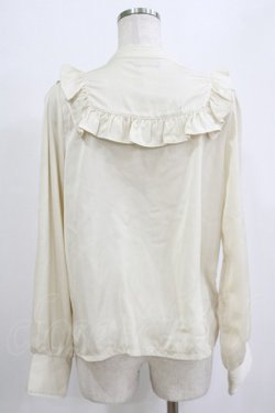 画像3: axes femme kawaii / ヴィンテージサテンブラウス M 生成り H-26-02-04-059-AX-BL-NS-ZH