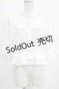 幽三巷（海外ロリータブランド） / レーストリムブラウス M オフ H-26-02-04-060-PU-BL-NS-ZH