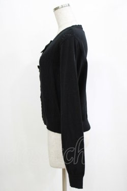 画像2: m petit by misako / AM*ハート透かしニットカーディガン L ブラック H-26-02-04-063-LO-TO-NS-ZH