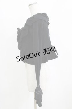 画像2: Chalmiere / クロス透かし編みニットカーデ M ブラック H-26-02-04-066-0-TO-NS-ZH