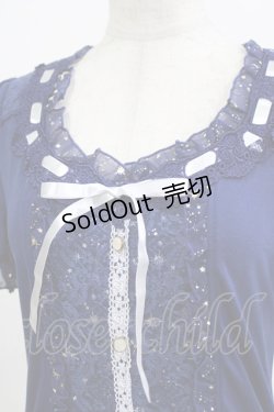 画像4: axes femme / レース切替カットソー M ブルー H-26-02-04-071-AX-BL-NS-ZH