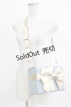 画像1: Fi.n.t / 多重リボンプレゼントBOXバッグ  L/BLUE H-26-02-04-073-CA-BG-NS-ZH