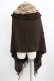 画像3: axes femme / ファーティペ付き大判ストール Free ブラウン H-26-02-04-077-AX-TO-NS-ZH (3)