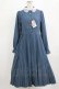 画像1: m petit by misako / AM*レースエリプリーツワンピース M ブルー H-26-02-04-012-LO-OP-NS-ZH (1)