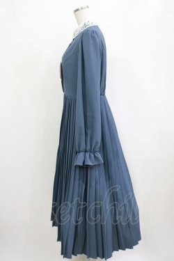 画像2: m petit by misako / AM*レースエリプリーツワンピース M ブルー H-26-02-04-012-LO-OP-NS-ZH