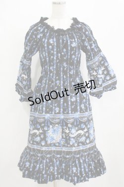 画像1: metamorphose / ことりブーケワンピース Free ブラック H-26-02-04-013-ME-OP-NS-ZH