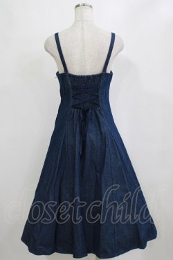 画像3: an another angelus / バックレースアップキャミワンピース Free インディゴ H-26-02-04-016-CA-OP-NS-ZH