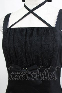 画像4: Victorian maiden / ノーブルサテンマリーローズドレス Free ブラック H-26-02-04-017-CL-OP-NS-ZH