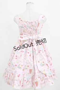 画像3: metamorphose / sweets collectionハイウエストジャンパースカート Free ピンク H-26-02-04-002-ME-OP-NS-ZH