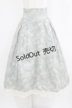 画像1: Victorian maiden / カントリーハイウエストスカート Free ブルー H-26-02-04-019-CL-SK-NS-ZH