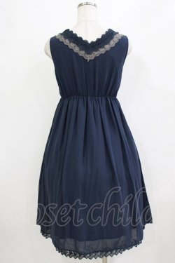 画像3: axes femme / シフォンリボンワンピース M ネイビー H-26-02-04-024-AX-OP-NS-ZH