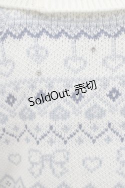 画像4: evelyn / フェアアイルニットワンピース Free オフ/サックス H-26-02-05-1030-LO-OP-NS-ZH