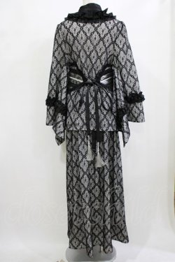 画像3: Hoshibako Works / 月影の待ちびと和様セットアップワンピース L ブラック H-26-02-05-1031-LO-OP-NS-ZH