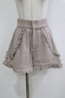 画像1: Honey Cinnamon / チェックフリルパンツ Free ピンク H-26-02-05-1036-LO-PA-NS-ZH