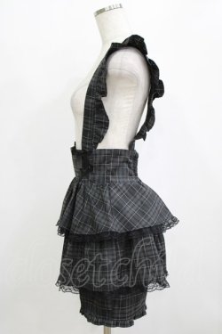 画像2: Ank Rouge / サス付きティアードスカパン M ブラック H-26-02-05-1037-CA-SK-NS-ZH