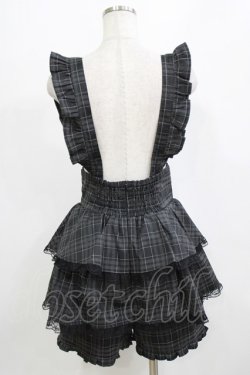 画像3: Ank Rouge / サス付きティアードスカパン M ブラック H-26-02-05-1037-CA-SK-NS-ZH