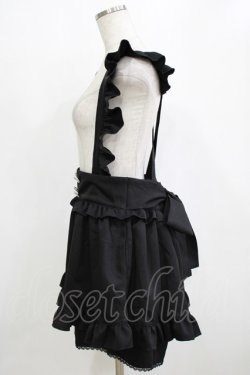 画像2: DearMyLove / ハートビジューフリルキュロット 3L ブラック H-26-02-05-1038-EL-SK-NS-ZH