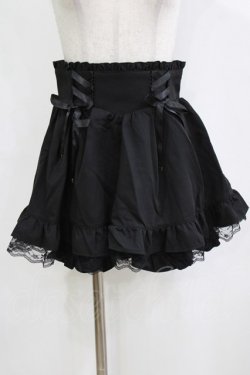 画像1: Secret Honey / サイドレースアップスカパン Free ブラック H-26-02-05-1041-CA-SK-NS-ZH